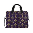 thumbnail image 1 of FORMRS 16" Laptop Bag Carrying Sleeve Case with Handle Travel Shoulder Briefcase, Purple Flowers Pattern, 1 of 8