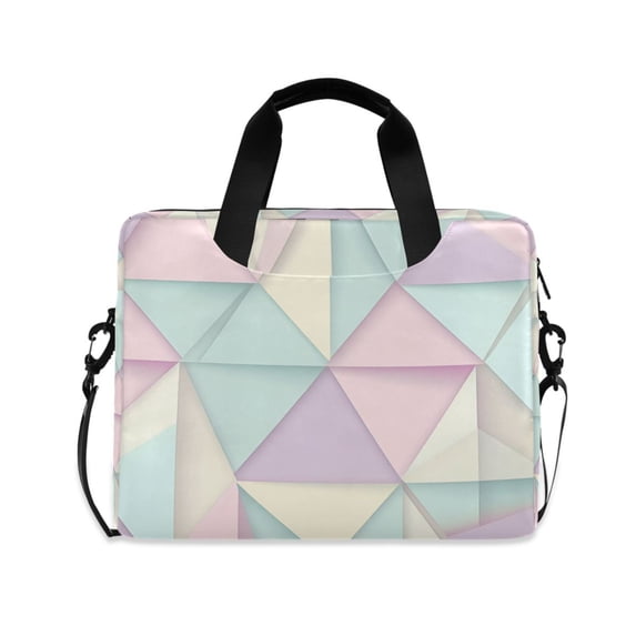 FORMRS 16" Laptop Bag Carrying Sleeve Case with Handle Travel Shoulder Briefcase, Purple Geometric