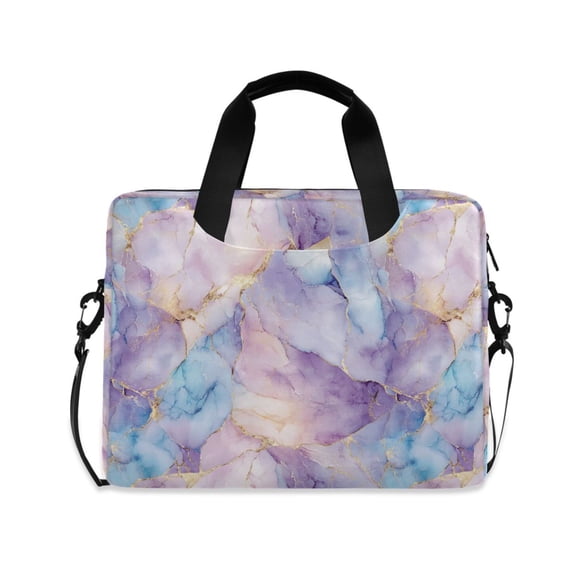 FORMRS 16" Laptop Bag Carrying Sleeve Case with Handle Travel Shoulder Briefcase, Purple Marble Pattern
