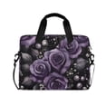 thumbnail image 1 of FORMRS 16" Laptop Bag Carrying Sleeve Case with Handle Travel Shoulder Briefcase, Purple Roses, 1 of 8