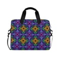 thumbnail image 1 of FORMRS 16" Laptop Bag Carrying Sleeve Case with Handle Travel Shoulder Briefcase, Purple Stained Glass Pattern, 1 of 8
