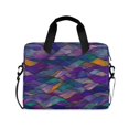 thumbnail image 1 of FORMRS 16" Laptop Bag Carrying Sleeve Case with Handle Travel Shoulder Briefcase, Purple Waves Pattern, 1 of 8