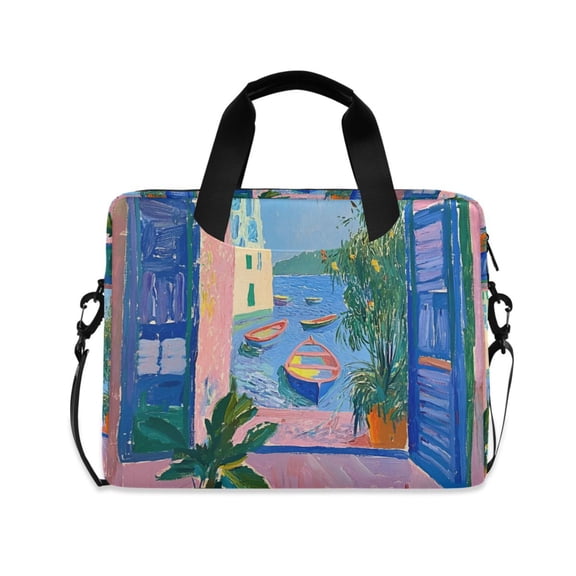 FORMRS 16" Laptop Sleeve Bag Carrying Case with Handle Travel Shoulder Briefcase, Purple Window