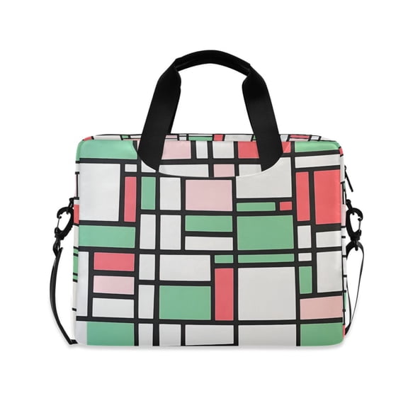 FORMRS 16" Laptop Sleeve Bag Carrying Case with Handle Travel Shoulder Briefcase, Red Abstract Geometric