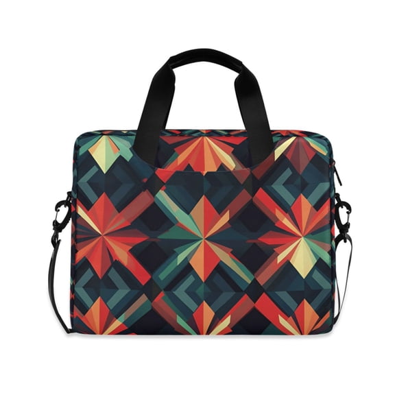 FORMRS 16" Laptop Sleeve Bag Carrying Case with Handle Travel Shoulder Briefcase, Red Abstract