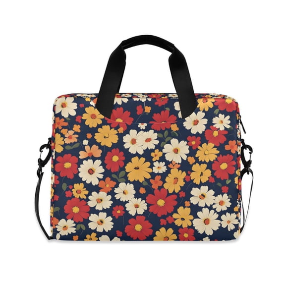 FORMRS 16" Laptop Bag Carrying Sleeve Case with Handle Travel Shoulder Briefcase, Red Floral