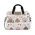 thumbnail image 1 of FORMRS 16" Laptop Bag Carrying Sleeve Case with Handle Travel Shoulder Briefcase, Red Nordic Christmas House, 1 of 8