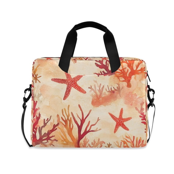 FORMRS 16" Laptop Sleeve Bag Carrying Case with Handle Travel Shoulder Briefcase, Red Starfish