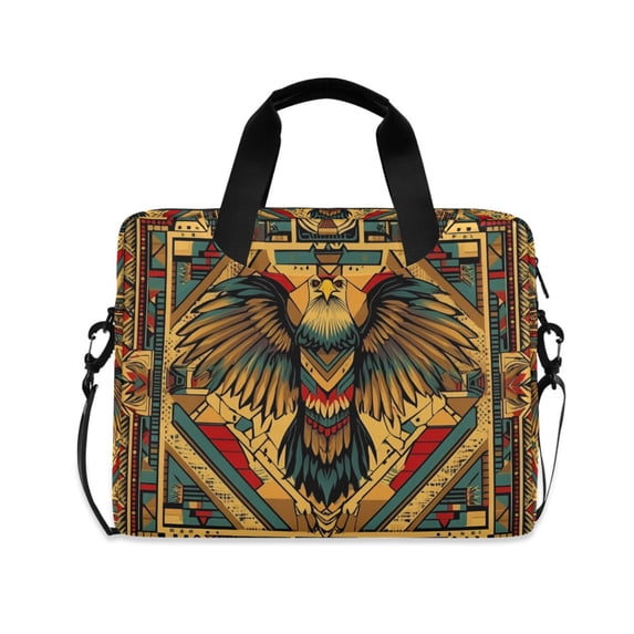 FORMRS 16" Laptop Bag Carrying Sleeve Case with Handle Travel Shoulder Briefcase, Retro Abstract Eagle