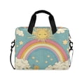 thumbnail image 1 of FORMRS 16" Laptop Bag Carrying Sleeve Case with Handle Travel Shoulder Briefcase, Retro Beige Rainbow, 1 of 8