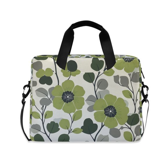 FORMRS 16" Laptop Bag Carrying Sleeve Case with Handle Travel Shoulder Briefcase, Retro Flower Print