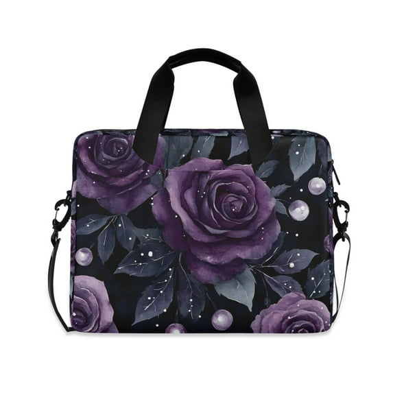 FORMRS 16" Laptop Sleeve Bag Carrying Case with Handle Travel Shoulder Briefcase, Roses and Pearls