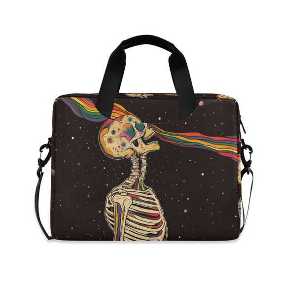 FORMRS 16" Laptop Bag Carrying Sleeve Case with Handle Travel Shoulder Briefcase, Skeleton Stripes