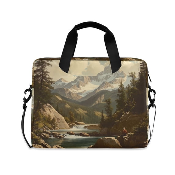 FORMRS 16" Laptop Bag Carrying Sleeve Case with Handle Travel Shoulder Briefcase, Snow Mountains