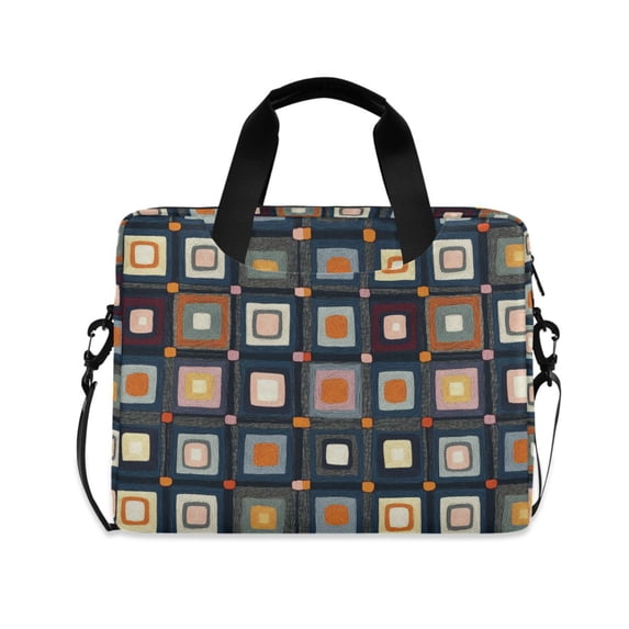FORMRS 16" Laptop Bag Carrying Sleeve Case with Handle Travel Shoulder Briefcase, Square Harmony