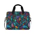 thumbnail image 1 of FORMRS 16" Laptop Bag Carrying Sleeve Case with Handle Travel Shoulder Briefcase, Stained Glass Pattern, 1 of 8