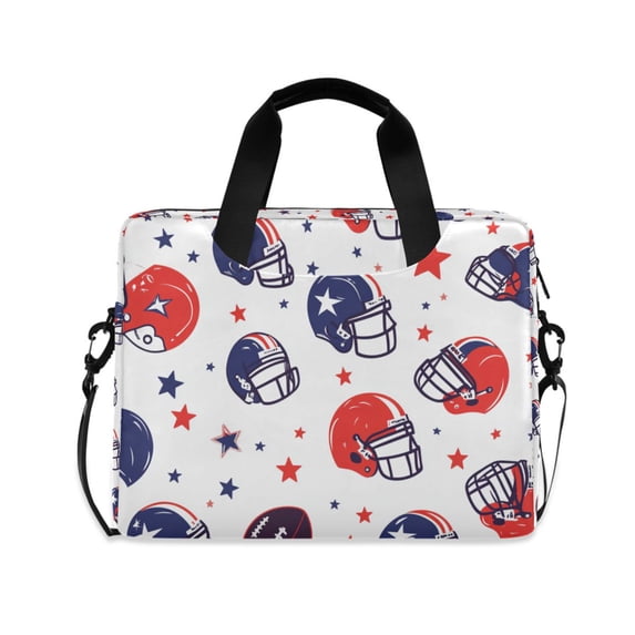 FORMRS 16" Laptop Sleeve Bag Carrying Case with Handle Travel Shoulder Briefcase, Star Spangled Helmets
