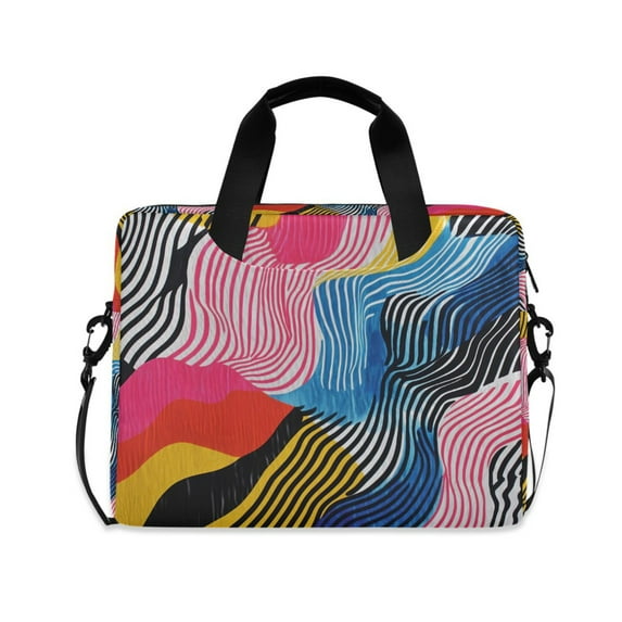FORMRS 16" Laptop Sleeve Bag Carrying Case with Handle Travel Shoulder Briefcase, Stripes Pattern