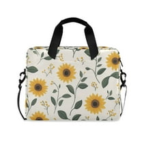FORMRS 16" Laptop Sleeve Bag Carrying Case with Handle Travel Shoulder Briefcase, Sunflower Pattern
