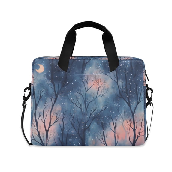 FORMRS 16" Laptop Bag Carrying Sleeve Case with Handle Travel Shoulder Briefcase, Trees in The Night