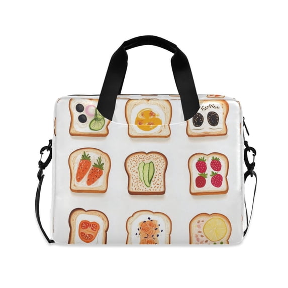 FORMRS 16" Laptop Bag Carrying Sleeve Case with Handle Travel Shoulder Briefcase, Various Toasts