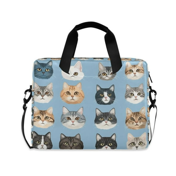 FORMRS 16" Laptop Sleeve Bag Carrying Case with Handle Travel Shoulder Briefcase, Vibrant Cute Cat