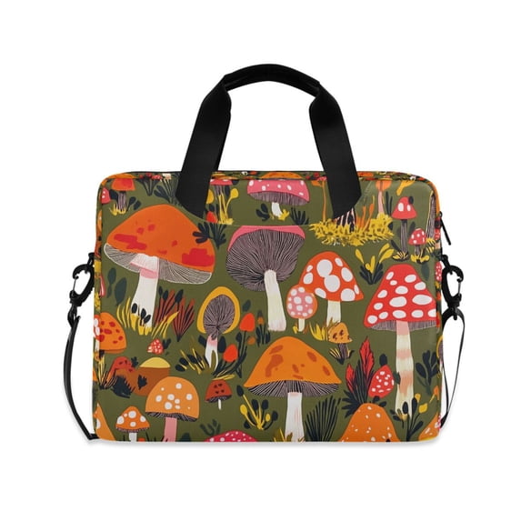 FORMRS 16" Laptop Bag Carrying Sleeve Case with Handle Travel Shoulder Briefcase, Vibrant Mushroom
