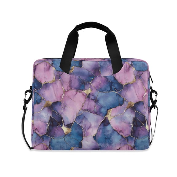 FORMRS 16" Laptop Bag Carrying Sleeve Case with Handle Travel Shoulder Briefcase, Watercolor Pink Marble Pattern