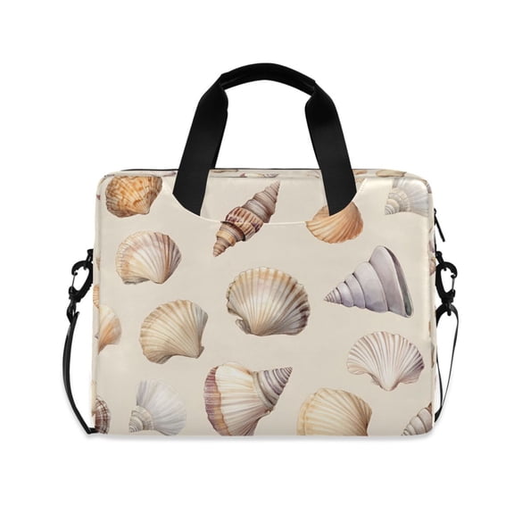 FORMRS 16" Laptop Sleeve Bag Carrying Case with Handle Travel Shoulder Briefcase, Watercolor Seashells