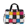 thumbnail image 1 of FORMRS 16" Laptop Bag Carrying Sleeve Case with Handle Travel Shoulder Briefcase, White Checkered Pattern, 1 of 8