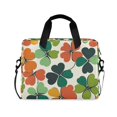 thumbnail image 1 of FORMRS 16" Laptop Bag Carrying Sleeve Case with Handle Travel Shoulder Briefcase, White Clover Pattern, 1 of 8
