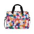 thumbnail image 1 of FORMRS 16" Laptop Sleeve Bag Carrying Case with Handle Travel Shoulder Briefcase, White Colorful Circles, 1 of 8
