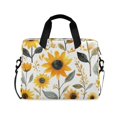 thumbnail image 1 of FORMRS 16" Laptop Bag Carrying Sleeve Case with Handle Travel Shoulder Briefcase, White Watercolor Sunflowers, 1 of 8