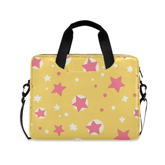 FORMRS 16" Laptop Bag Carrying Sleeve Case with Handle Travel Shoulder Briefcase, Yellow Stars