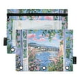 thumbnail image 1 of FORMRS 2 Pack Pencil Pouch for 3 Ring Binder with Clear Window Zipper Case, Blue Floral Window, 1 of 6