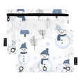 thumbnail image 1 of FORMRS 2 Pack Pencil Pouch for 3 Ring Binder with Clear Window Zipper Case, Cartoon Snowmen, 1 of 6