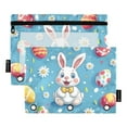 thumbnail image 1 of FORMRS 2 Pack Pencil Pouch for 3 Ring Binder with Clear Window Zipper Case, Easter Bunny Pattern, 1 of 6