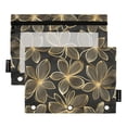 thumbnail image 1 of FORMRS 2 Pack Pencil Pouch for 3 Ring Binder with Clear Window Zipper Case, Golden Elegance, 1 of 6