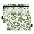 thumbnail image 1 of FORMRS 2 Pack Pencil Pouch for 3 Ring Binder with Clear Window Zipper Case, Green Floral, 1 of 6