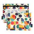 thumbnail image 1 of FORMRS 2 Pack Pencil Pouch for 3 Ring Binder with Clear Window Zipper Case, Green Geometric, 1 of 6