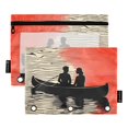 thumbnail image 1 of FORMRS 2 Pack Pencil Pouch for 3 Ring Binder with Clear Window Zipper Case, Illusionary Boat, 1 of 6