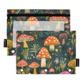thumbnail image 1 of FORMRS 2 Pack Pencil Pouch for 3 Ring Binder with Clear Window Zipper Case, Orange Mushroom, 1 of 6