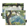 thumbnail image 1 of FORMRS 2 Pack Pencil Pouch for 3 Ring Binder with Clear Window Zipper Case, Pine Tree, 1 of 6