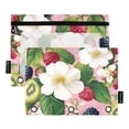 thumbnail image 1 of FORMRS 2 Pack Pencil Pouch for 3 Ring Binder with Clear Window Zipper Case, Pink Raspberries, 1 of 6