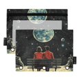 thumbnail image 1 of FORMRS 2 Pack Pencil Pouch for 3 Ring Binder with Clear Window Zipper Case, Red Sitting on The Moon, 1 of 6