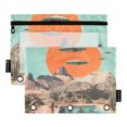 thumbnail image 1 of FORMRS 2 Pack Pencil Pouch for 3 Ring Binder with Clear Window Zipper Case, Retro UFO, 1 of 6