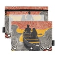 thumbnail image 1 of FORMRS 2 Pack Pencil Pouch for 3 Ring Binder with Clear Window Zipper Case, Striped Boat, 1 of 6