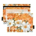thumbnail image 1 of FORMRS 2 Pack Pencil Pouch for 3 Ring Binder with Clear Window Zipper Case, Sunny Floral, 1 of 6