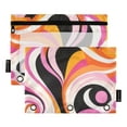 thumbnail image 1 of FORMRS 2 Pack Pencil Pouch for 3 Ring Binder with Clear Window Zipper Case, Swirling Circles, 1 of 6