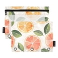 thumbnail image 1 of FORMRS 2 Pack Pencil Pouch for 3 Ring Binder with Clear Window Zipper Case, Watercolor Orange, 1 of 6
